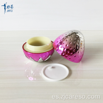 Tarro de crema para bebés Tarro de plástico con forma de fruta